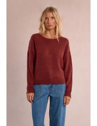 Halter sweater with sequins