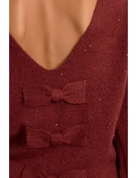 Halter sweater with sequins