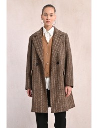 Striped overcoat