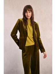 Blazer droit en velours