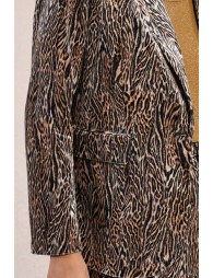 Satin blazer, leopard print