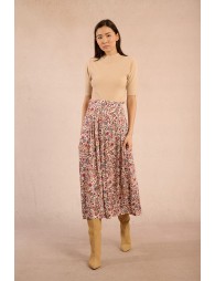 High-waisted skirt, bohemian print