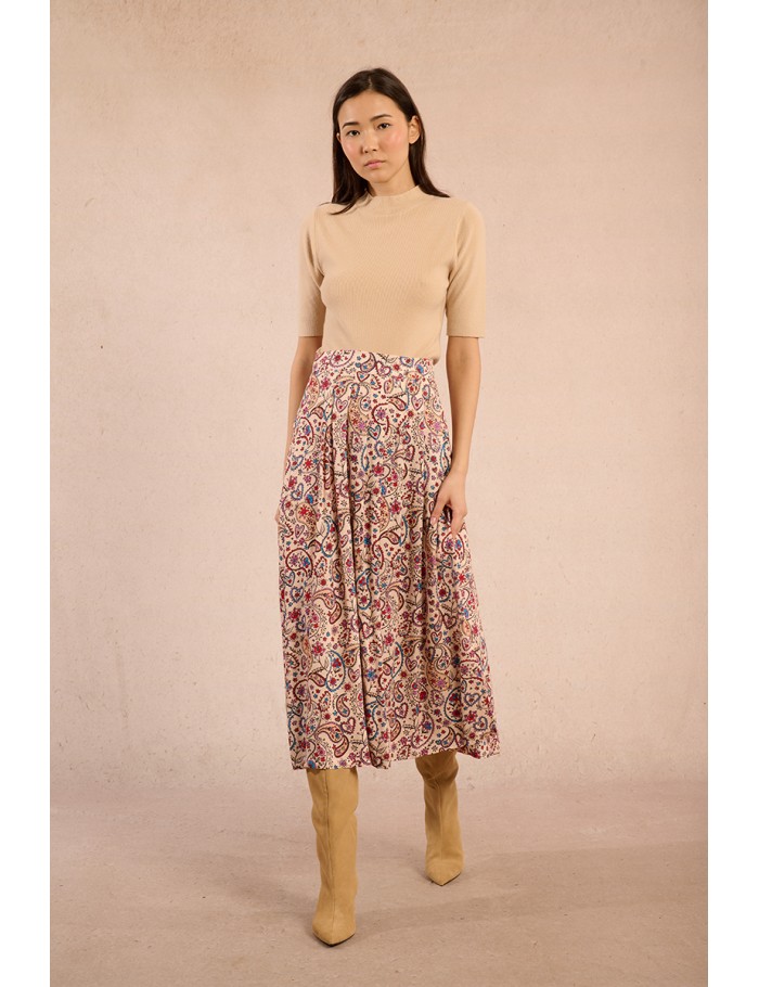 Jupe taille haute, imprimé bohème