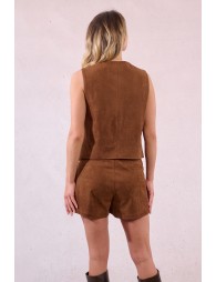 Short suede jacket