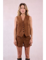Short suede jacket