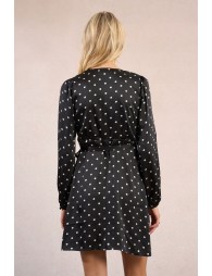 Short dress, polka dot wrap