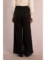 High-waisted, wide-leg trousers
