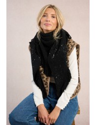 Bufanda larga detalle flecos