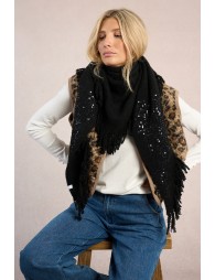 Bufanda larga detalle flecos