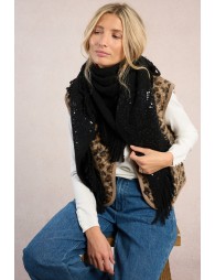 Bufanda larga detalle flecos