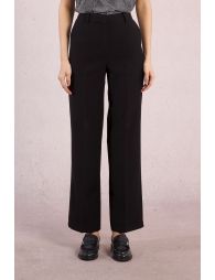Flared pants, mid-rise waist