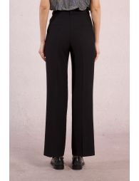 Flared pants, mid-rise waist