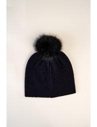 Gorro  con pompón y lazo