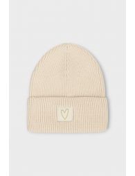 Bonnet en maille à cœur