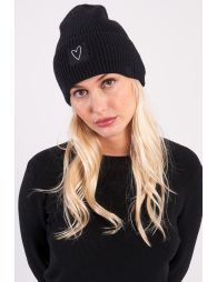 Bonnet en maille à cœur