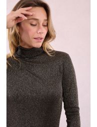 Thin turtleneck in iridescent knit