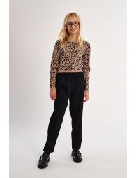 Pull en maille, imprimé léopard