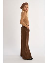 Pantalon large à plis