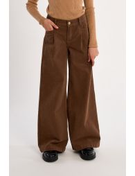 Pantalon large à plis