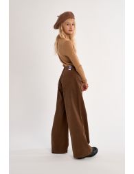 Pantalon large à plis