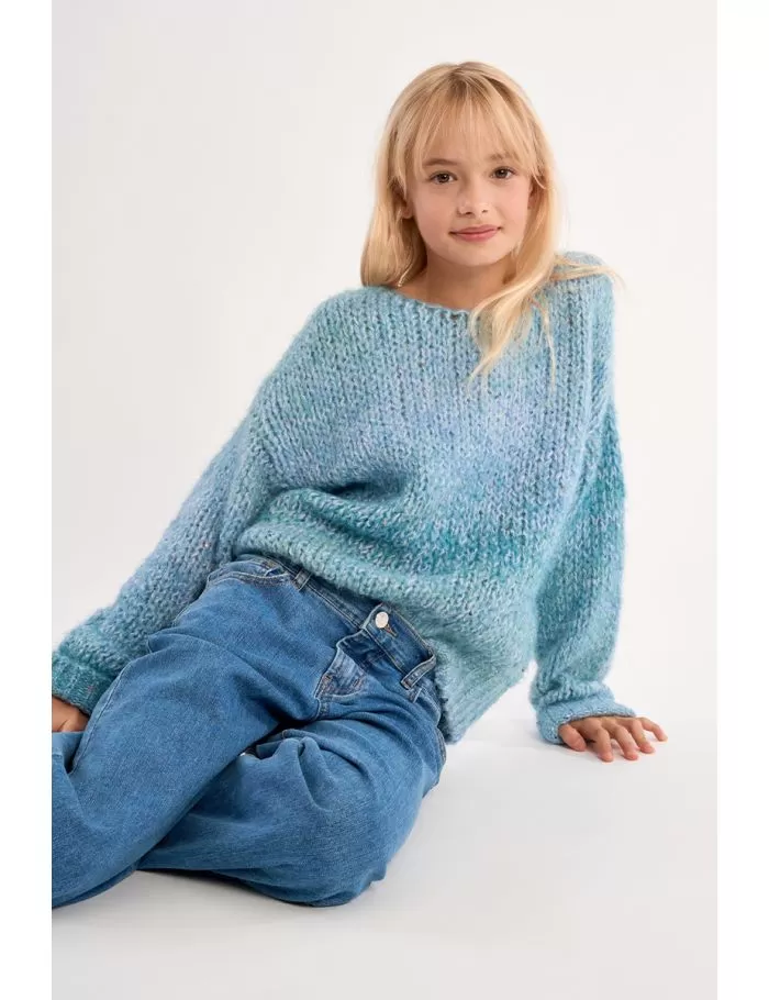 Pull tressé en maille et sequins