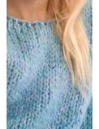 Pull tressé en maille et sequins