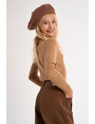 Pull en maille côtelée et irisée