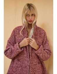 Long manteau en tweed