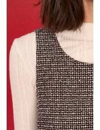 Robe droite en tweed