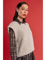 Pull sans manches, uni