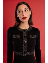 Gilet court parsemé de strass