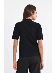 Jersey de manga corta cuello alto