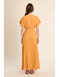 Long dress, V-neck