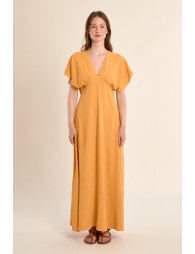 Long dress, V-neck