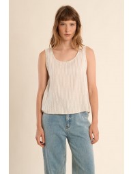 Débardeur casual, rayé