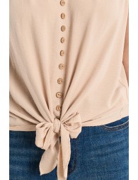 Fluid, knotted tank top