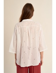 Chemisier coton en broderie anglaise