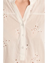 Cotton blouse in broderie anglaise