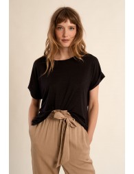 T-shirt casual, ouverture dans le dos