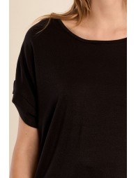 T-shirt casual, ouverture dans le dos