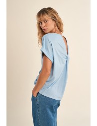 T-shirt casual, ouverture dans le dos