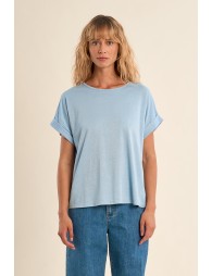 T-shirt casual, ouverture dans le dos