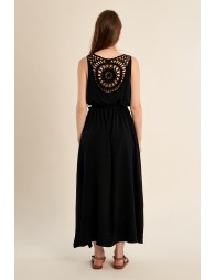 Maxi dress with openwork back