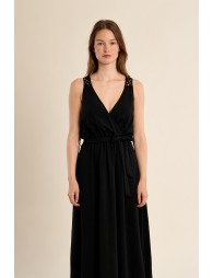 Maxi dress with openwork back