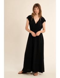 Robe longue avec taille élastiquée