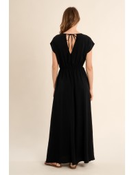 Robe longue avec taille élastiquée