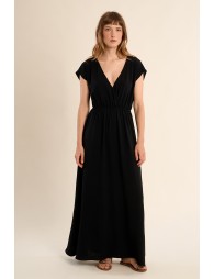 Robe longue avec taille élastiquée