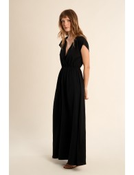 Robe longue avec taille élastiquée