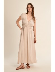 Maxi dress with elasticated waist