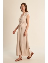 Maxi dress with elasticated waist